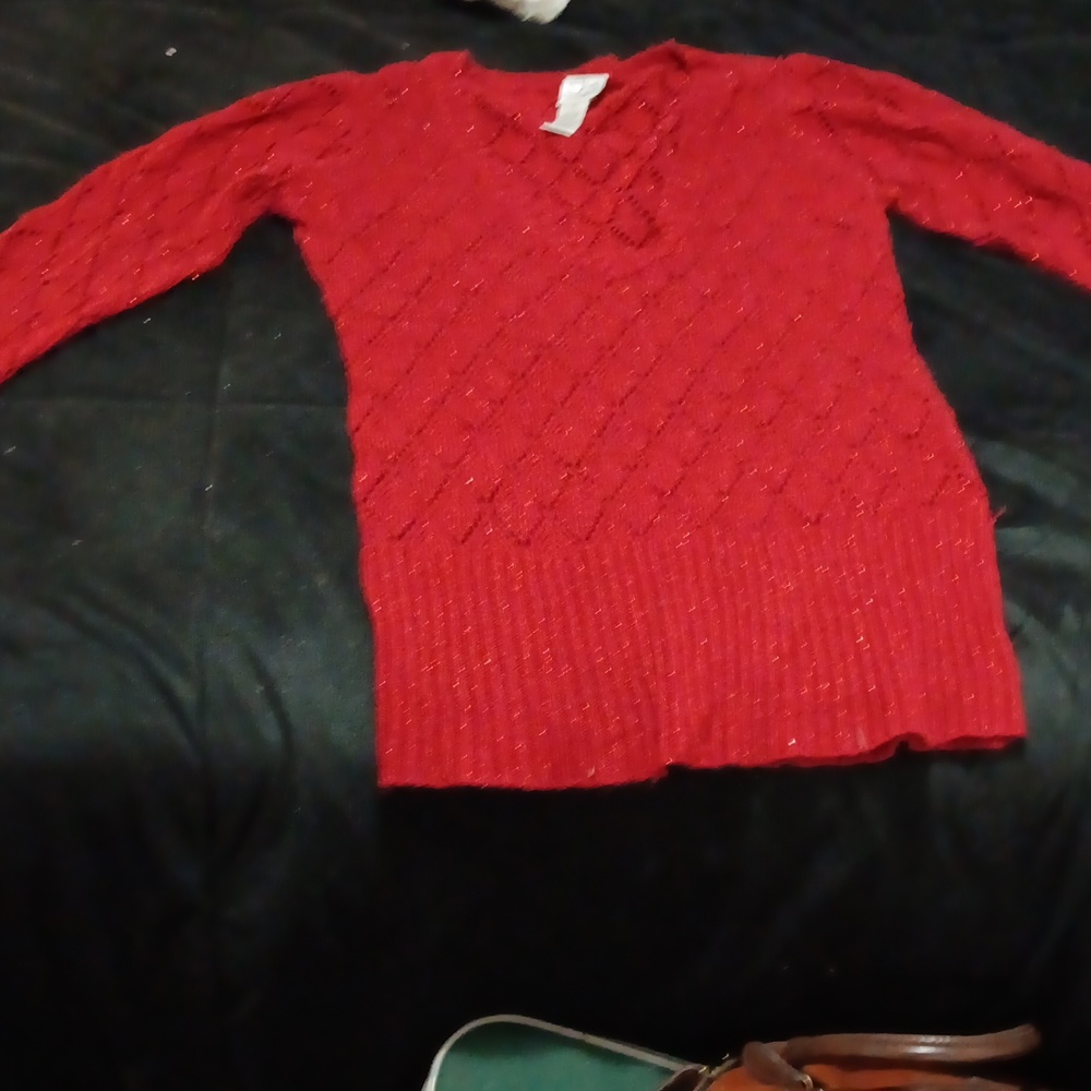 Red sparkle sweater